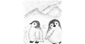 Drawing of Penguin by anu antony