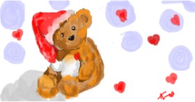 Drawing of Teddy bear by love
