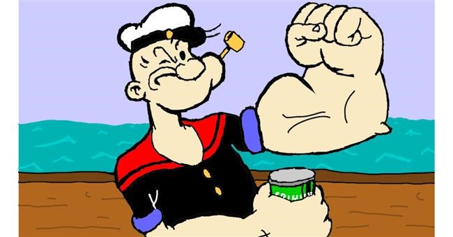 Drawing of Popeye by Sam