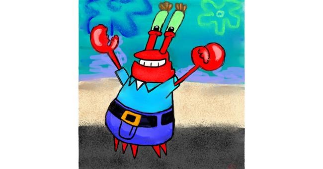 Drawing of Mr. Krabs (spongebob) by KayXXXlee