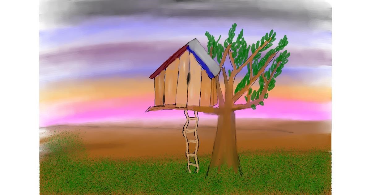 Drawing of Treehouse by Randar