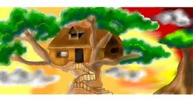 Drawing of Treehouse by Kim