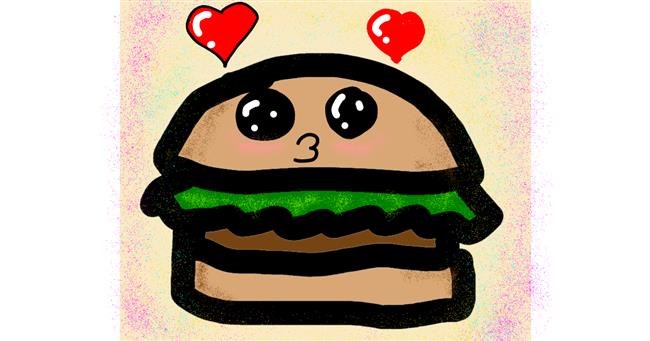 Drawing of Burger by Christine 2