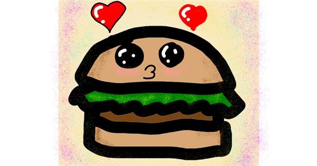 Drawing of Burger by Christine 2