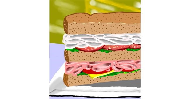 Drawing of Sandwich by Joze