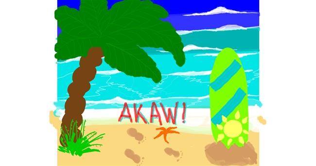 Drawing of Beach by Zerous 👩‍🎤