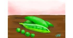 Drawing of Peas by Abbie
