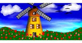 Drawing of Windmill by justme❤️