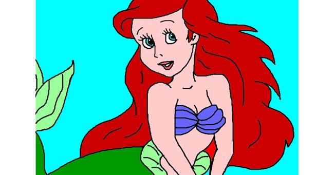 Drawing of Mermaid by InessA