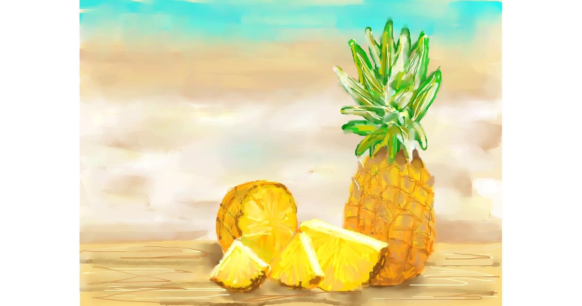 Drawing of Pineapple by Abbie