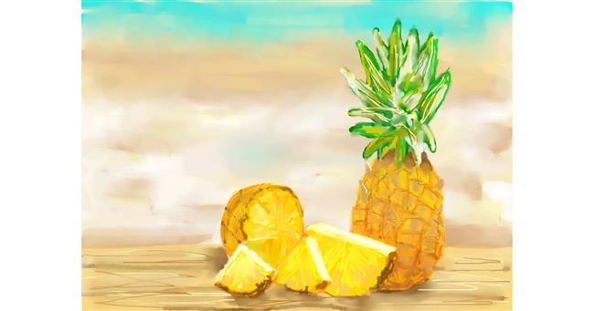 Drawing of Pineapple by Abbie