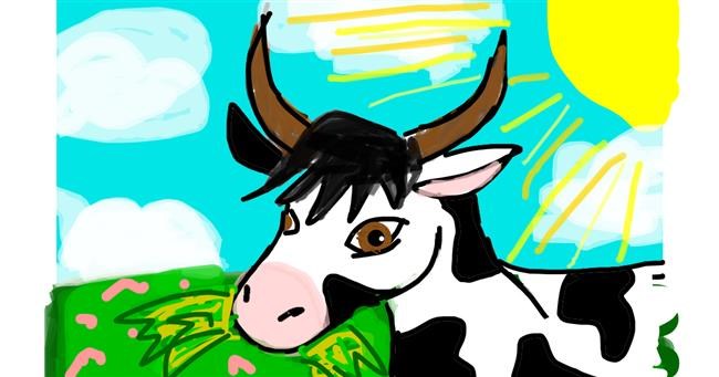 Drawing of Cow by Nina🍎