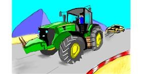 Drawing of Tractor by Herbert