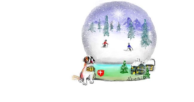 Drawing of Snow globe by Kai 🐾