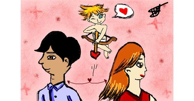 Drawing of Cupid by Ingrid