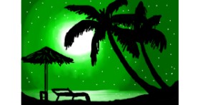 Drawing of Beach by Sana