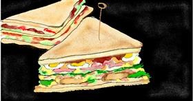 Drawing of Sandwich by Maggy