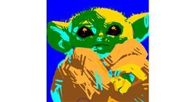 Baby Yoda-Zeichnung von Name