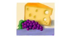 Drawing of Cheese by Sara