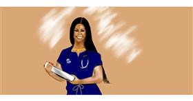 Drawing of Nurse by Chaching