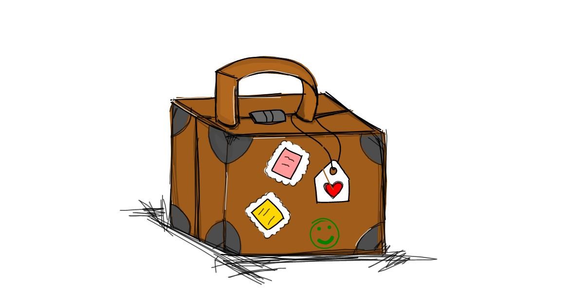 Drawing of Suitcase by Jennifreis