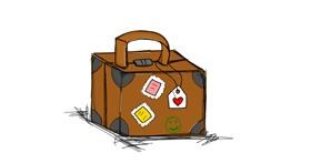 Drawing of Suitcase by Jennifreis