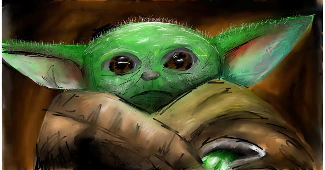 Baby Yoda-Zeichnung von Mia