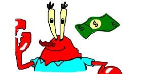 Drawing of Mr. Krabs (spongebob) by bandito