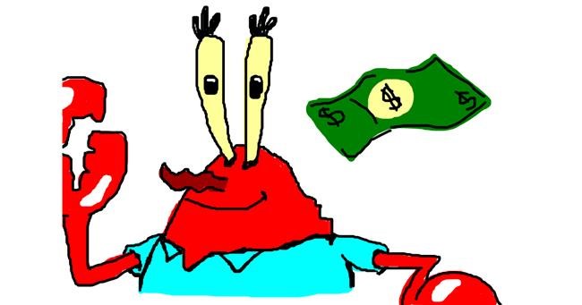 Drawing of Mr. Krabs (spongebob) by bandito