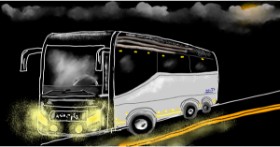 Drawing of Bus by Eclat de Lune