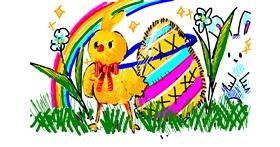 Drawing of Easter chick by kika