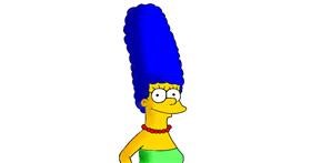 Drawing of Marge Simpson by Ani