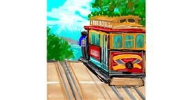 Drawing of Cable car by KayXXXlee