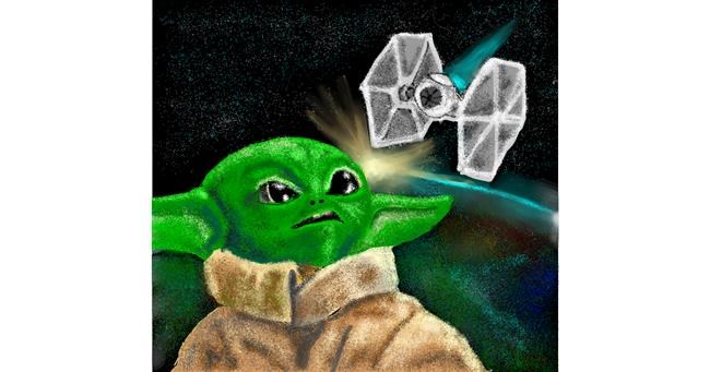 Baby Yoda-Zeichnung von JjjjjjJison
