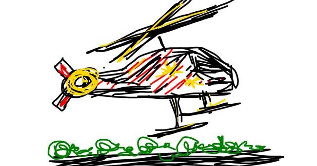 Drawing of Helicopter by BlubBlub