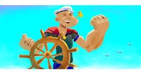 Drawing of Popeye by Женя