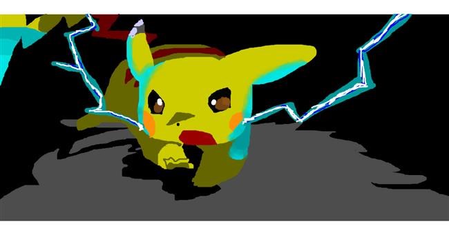Drawing of Pikachu by Magic Mushroom