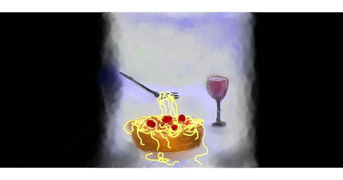 Drawing of Spaghetti by Soraya