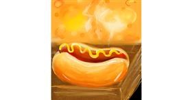Drawing of Hotdog by Shany