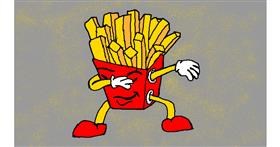 Drawing of French fries by Dara