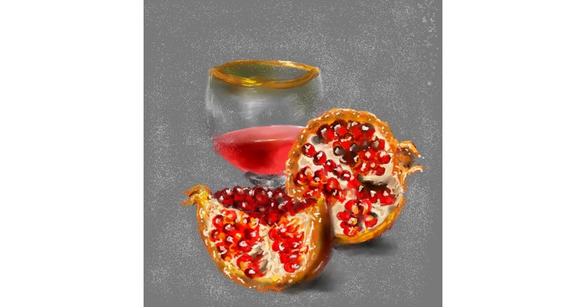 Drawing of Pomegranate by 👽mint