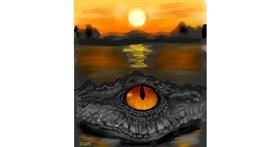 Drawing of Alligator by GreyhoundMama