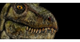 Drawing of T-rex dinosaur by Rachel 