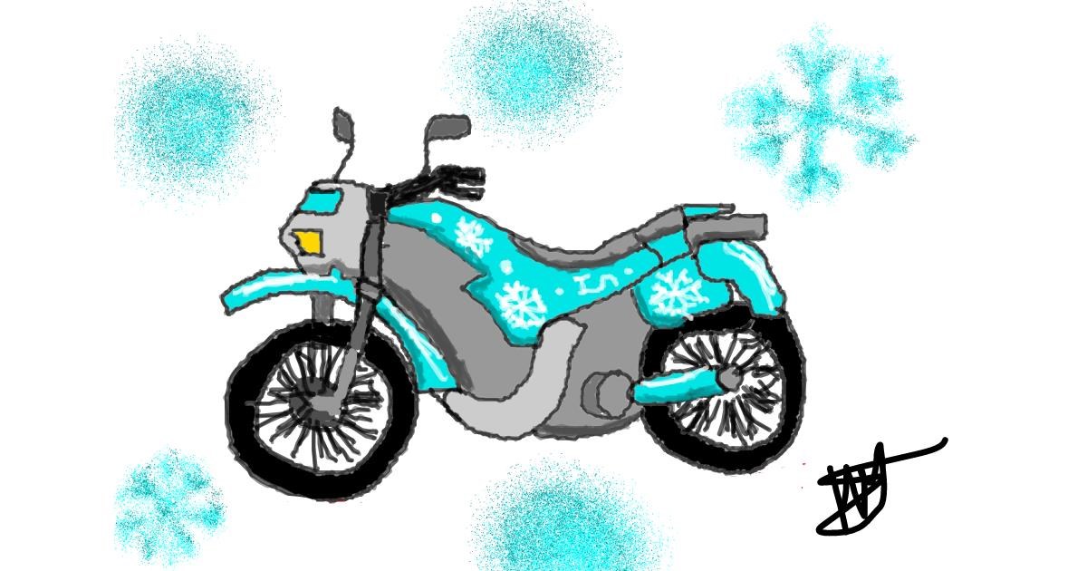 Drawing of Motorbike by Ingrid
