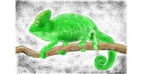 Drawing of Chameleon by Banana