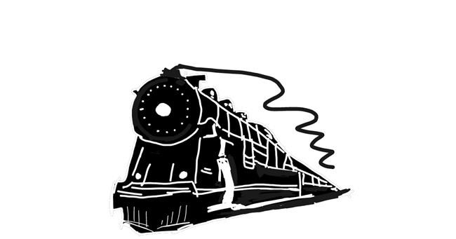 Drawing of Train by Kat