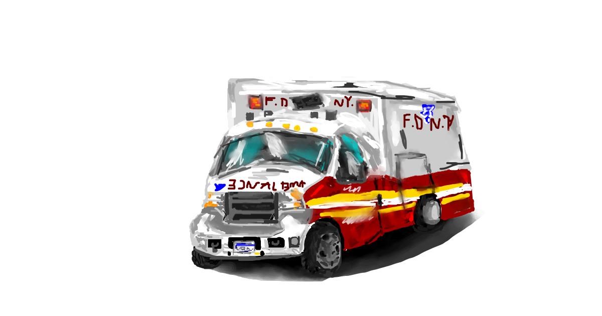 Drawing of Ambulance by Effulgent Emerald