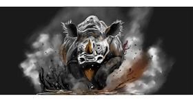 Drawing of Rhino by Chaching