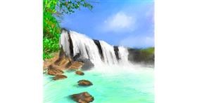 Drawing of Waterfall by Muni