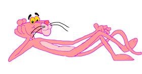 Drawing of Pink Panther by Debidolittle